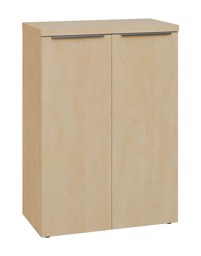 SIN 3 - 8D kancelářská skříň, 2-dveřová, 1120x800x400, bříza světlá